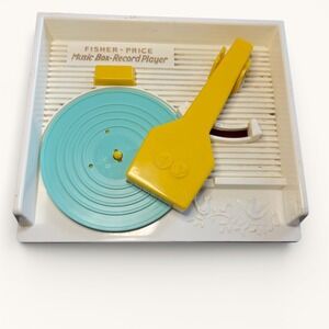 Vintage Fisher Price Music Box Record Player 825 w 5 Records Working 1978